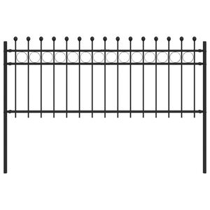 vidaXL Gyűrűs Ker&iacute;t&eacute;s TILBURG 200 x 80 cm Porsz&oacute;rt ac&eacute;l Fekete