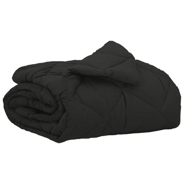 vidaXL Ny&aacute;ri Takarm&aacute;ny Fekete 220 x 155 cm Mikrosz&aacute;l