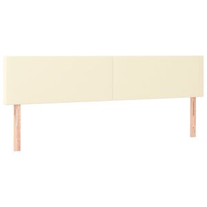 vidaXL kr&eacute;msz&iacute;nű műbőr fejt&aacute;mla 180x5x78/88 cm