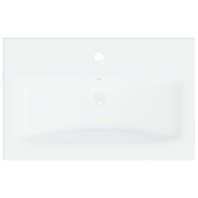 vidaXL fehér kerámia beépíthető mosdókagyló csapteleppel 61x39x18 cm