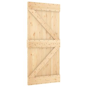 vidaXL Cs&uacute;sz&oacute; ajt&oacute; NARVIK Term&eacute;szetes &eacute;s Fekete 95 x 210 cm (213,5 cm)