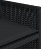 vidaXL 11 r&eacute;szes fekete polyrattan kerti &eacute;tkezőgarnit&uacute;ra p&aacute;rn&aacute;kkal