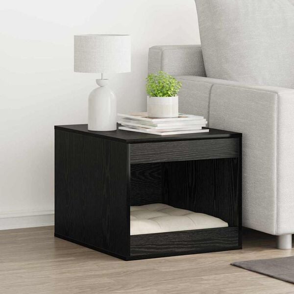 vidaXL Macska Alomt&aacute;lca B&uacute;tor Fekete t&ouml;lgy 47 x 59 x 42 cm Faanyag