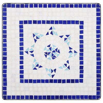 vidaXL kék és fehér kerámia mozaikos bisztróasztal 60 cm