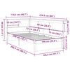 vidaXL t&ouml;m&ouml;r fenyőfa k&ouml;nyvespolcos &aacute;gy matrac n&eacute;lk&uuml;l 100 x 200 cm