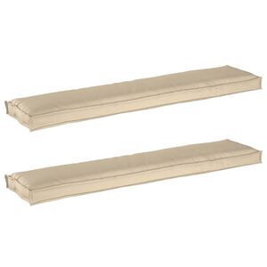 vidaXL Raklap p&aacute;rna k&eacute;szlet 2 pcs B&eacute;zs 180 x 40 x 8 cm Oxford Sz&ouml;vet