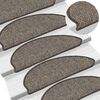 vidaXL 15 db szizál hatású barna bézs öntapadó lépcsőszőnyeg 65x21x4cm