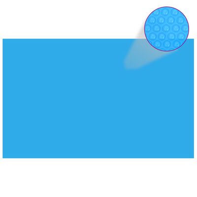 vidaXL kék, négyszögletes PE medencetakaró 800 x 500 cm