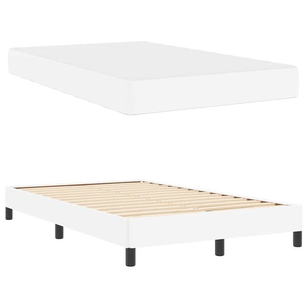 vidaXL &Aacute;gykeret matracmal Tiszta Feh&eacute;r 120 x 190 cm sz&ouml;vet