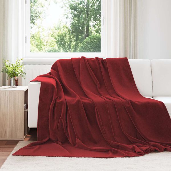 vidaXL Takar&oacute;k 6 pcs Bordeaux piros 220 x 240 cm Gyapj&uacute;