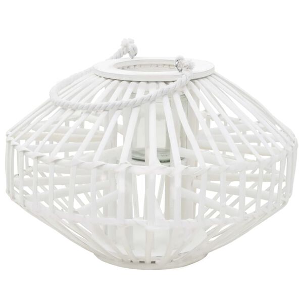 vidaXL feh&eacute;r fonott vessző f&uuml;ggő gyertyatart&oacute; l&aacute;mp&aacute;s