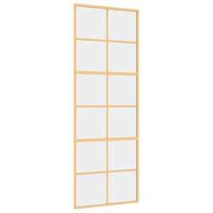 vidaXL aranysz&iacute;nű &aacute;tl&aacute;tsz&oacute; ESG &uuml;veg &eacute;s alum&iacute;nium tol&oacute;ajt&oacute; 76 x 205 cm