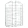 vidaXL &iacute;ves horganyzott vas gabion kos&aacute;r 100x50x140/160 cm