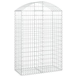 vidaXL &iacute;ves horganyzott vas gabion kos&aacute;r 100x50x140/160 cm
