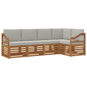 vidaXL Szegment&aacute;lt kanap&eacute; szett 5 pcs Term&eacute;szetes &eacute;s Vil&aacute;gossz&uuml;rke