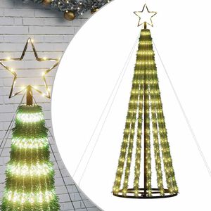 vidaXL meleg feh&eacute;r LED kar&aacute;csonyfa 275 LED 180 cm