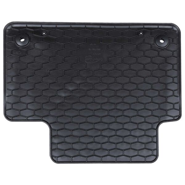 vidaXL Aut&oacute;szőnyeg 4 pcs Fekete Gumi