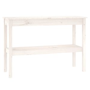 vidaXL feh&eacute;r t&ouml;m&ouml;r fenyőfa t&aacute;lal&oacute;asztal 110 x 40 x 75 cm