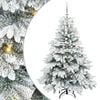 vidaXL Mű kar&aacute;csonyfa 150 LED-del &aacute;llv&aacute;nnyal Feh&eacute;r 150 cm PE &eacute;s PVC