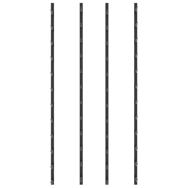 vidaXL 2 db fekete vas falra szerelhető bortartó állvány 72 palacknak