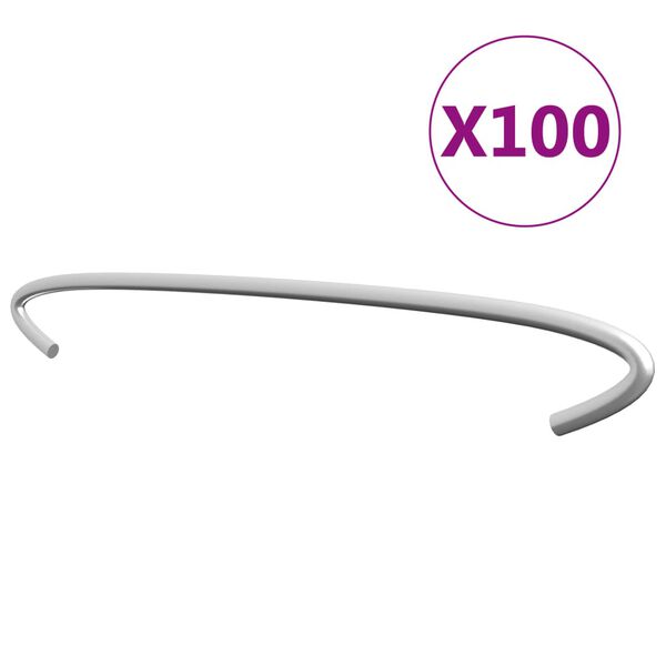 vidaXL 100 db horganyzott ac&eacute;l gabionhorog 40 cm