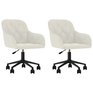 vidaXL 2 db kr&eacute;msz&iacute;nű b&aacute;rsony forg&oacute; &eacute;tkezősz&eacute;k