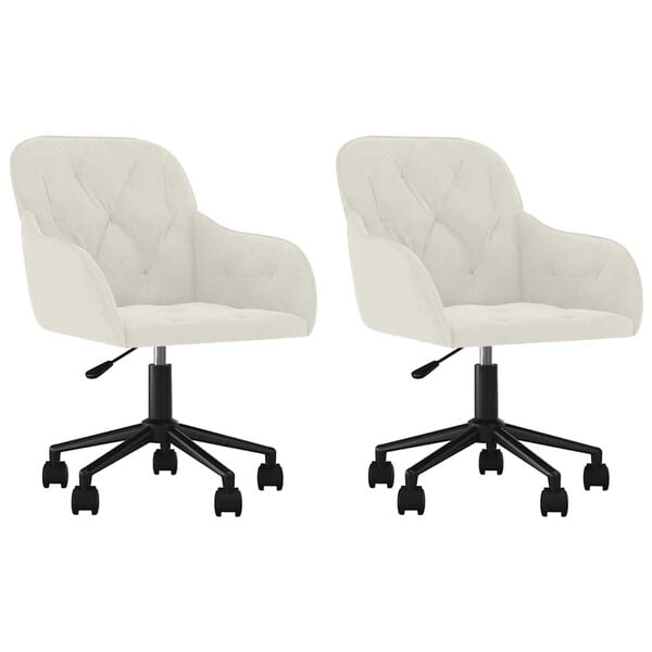 vidaXL 2 db kr&eacute;msz&iacute;nű b&aacute;rsony forg&oacute; &eacute;tkezősz&eacute;k