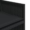 vidaXL 17 r&eacute;szes fekete polyrattan kerti &eacute;tkezőgarnit&uacute;ra p&aacute;rn&aacute;kkal