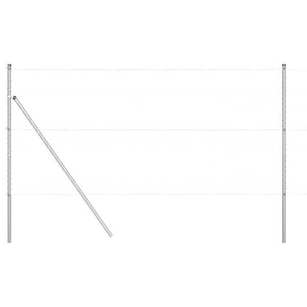 vidaXL Ker&iacute;t&eacute;soszlop 26 pcs Sz&uuml;rke 3,2 x 3,2 x 150 cm