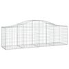 vidaXL &iacute;ves horganyzott vas gabion kos&aacute;r 200x50x60/80 cm