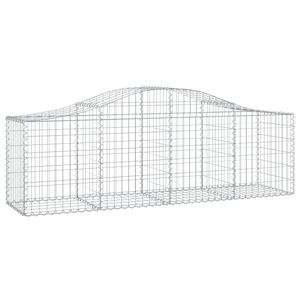 vidaXL &iacute;ves horganyzott vas gabion kos&aacute;r 200x50x60/80 cm