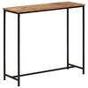 vidaXL t&ouml;m&ouml;r mang&oacute;fa &eacute;s vas t&aacute;lal&oacute;asztal 80 x 30 x 74 cm