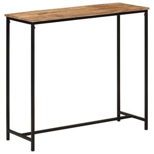 vidaXL t&ouml;m&ouml;r mang&oacute;fa &eacute;s vas t&aacute;lal&oacute;asztal 80 x 30 x 74 cm