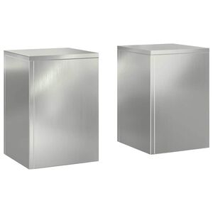 vidaXL N&ouml;v&eacute;ny&aacute;llv&aacute;ny 2 pcs Ez&uuml;st 24 x 24 x 35 cm Horganyzott ac&eacute;l