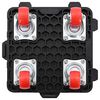 vidaXL 4 db fekete bútorgörgő emelővel, 13,5 x 13,5 x 4,2 cm, 300 kg