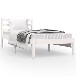 vidaXL feh&eacute;r t&ouml;m&ouml;r fenyőfa &aacute;gykeret 75 x 190 cm (Small Single)