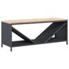 vidaXL antracitsz&uuml;rke tűzifa &aacute;llv&aacute;ny fa tetővel 100,5x35,5x40 cm