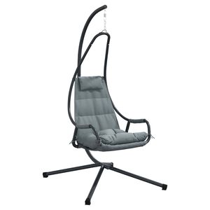vidaXL F&uuml;ggő toj&aacute;s sz&eacute;k Ac&eacute;l 94 x 107 x 196,5 cm Antracit