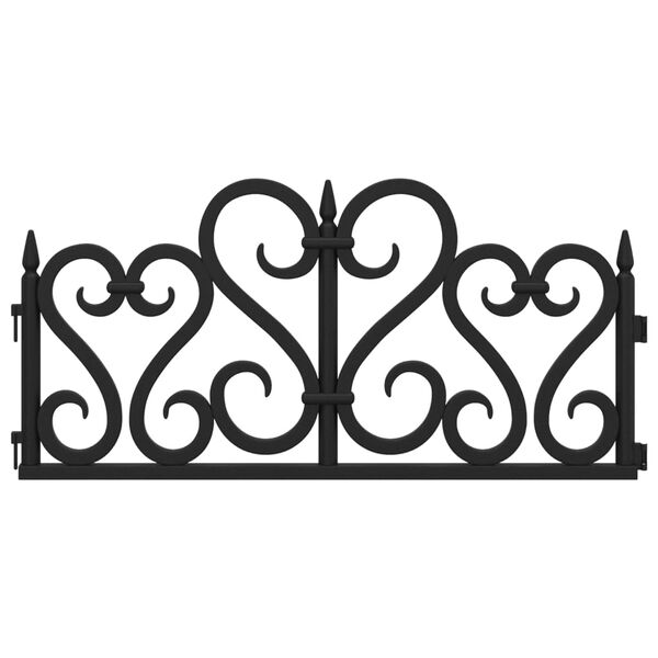 vidaXL 17 db fekete polipropil&eacute;n gyepszeg&eacute;ly 10 m