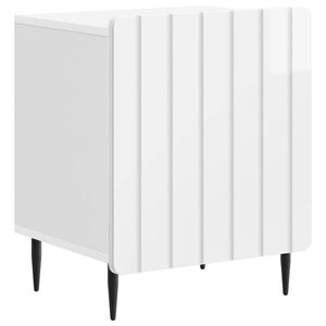 vidaXL &Eacute;jjeliszekr&eacute;ny Magasf&eacute;nyű Feh&eacute;r 43 x 34,5 x 52 cm Szerelt Fa