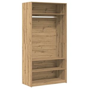 vidaXL gardr&oacute;bszekr&eacute;ny artisan t&ouml;lgy 100x50x200 cm g&eacute;pelt fa