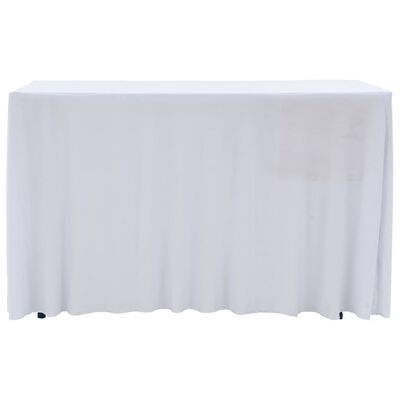vidaXL 2 darab fehér sztreccs asztalszoknya 183 x 76 x 74 cm