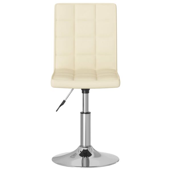 vidaXL 4 db kr&eacute;msz&iacute;nű sz&ouml;vetbor&iacute;t&aacute;s&uacute; forg&oacute; &eacute;tkezősz&eacute;k