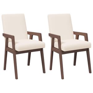 vidaXL 2 db barna tömörfa gumiból készült étkezőszékek párnákkal