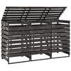 vidaXL festett t&ouml;m&ouml;r fenyőfa tripla kerekeskuka-t&aacute;rol&oacute; 210x75x121 cm