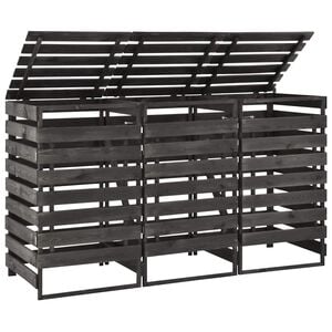 vidaXL festett t&ouml;m&ouml;r fenyőfa tripla kerekeskuka-t&aacute;rol&oacute; 210x75x121 cm