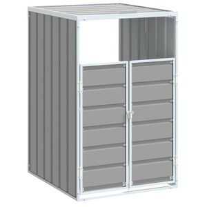 vidaXL sz&uuml;rke ac&eacute;l kerekes szemetes t&aacute;rol&oacute; 1 szemeteskuk&aacute;hoz 72 x 81 x 115 cm