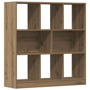 vidaXL k&eacute;zműves t&ouml;lgy sz&iacute;nű szerelt fa k&ouml;nyvszekr&eacute;ny 97,5x29,5x100 cm