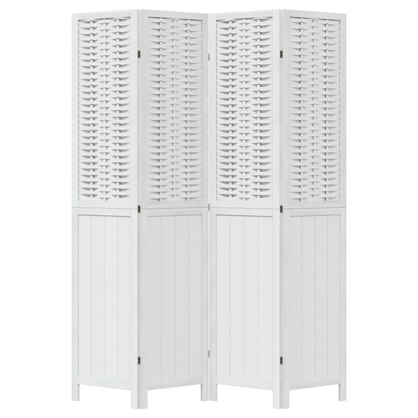 vidaXL 4 paneles feh&eacute;r t&ouml;m&ouml;r cs&aacute;sz&aacute;rfa t&eacute;relv&aacute;laszt&oacute;