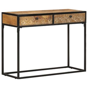 vidaXL t&ouml;m&ouml;r mang&oacute;fa t&aacute;lal&oacute;asztal 100 x 35 x 75 cm
